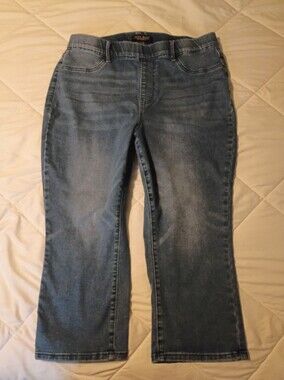 Judy Blue Light Blue Skinny Fit Capri Jeans Sz. 16 Women's Plus Size 16w